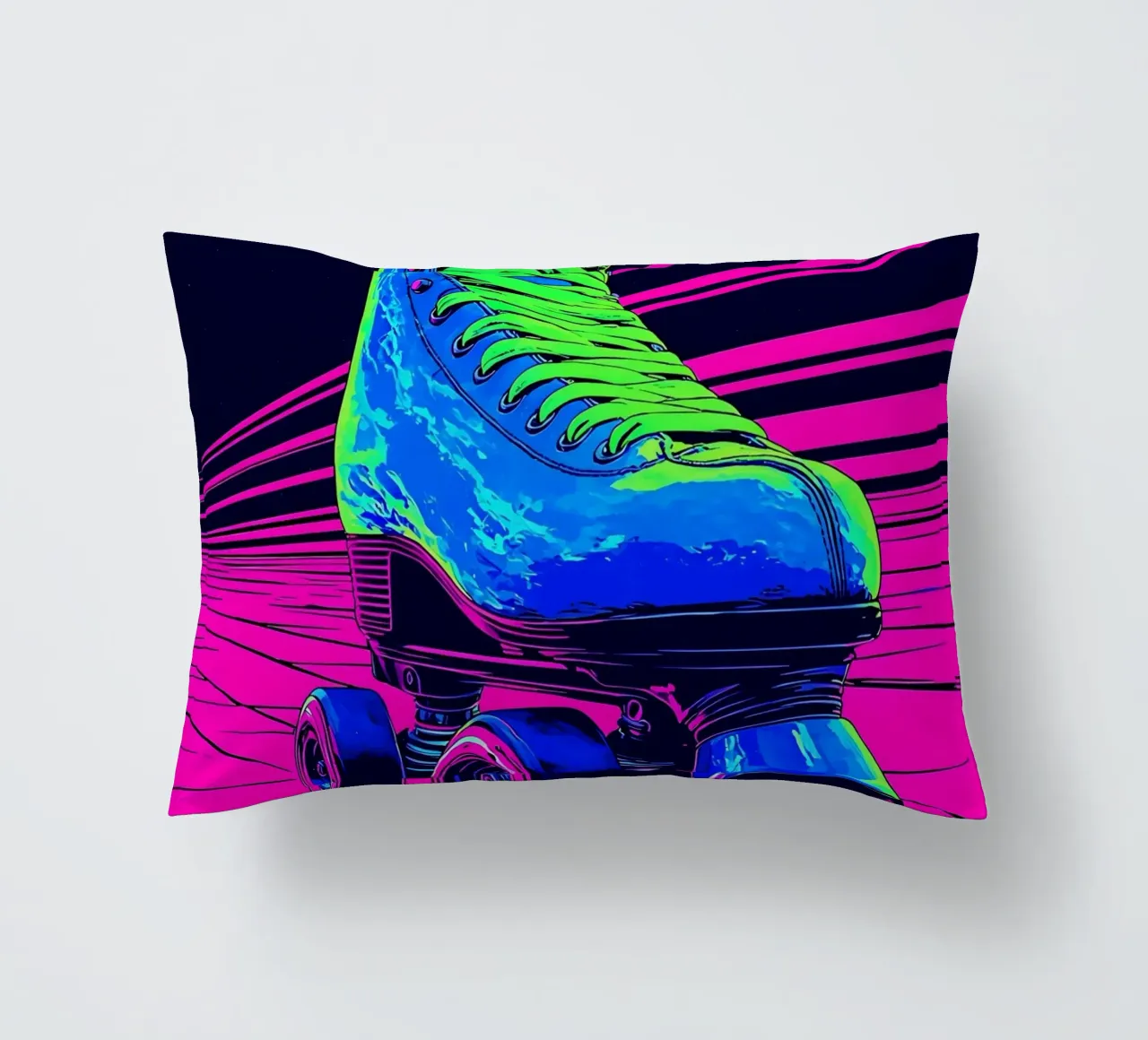 Pattini a rotelle - Pop Art cuscino da ColorCrash Gallery