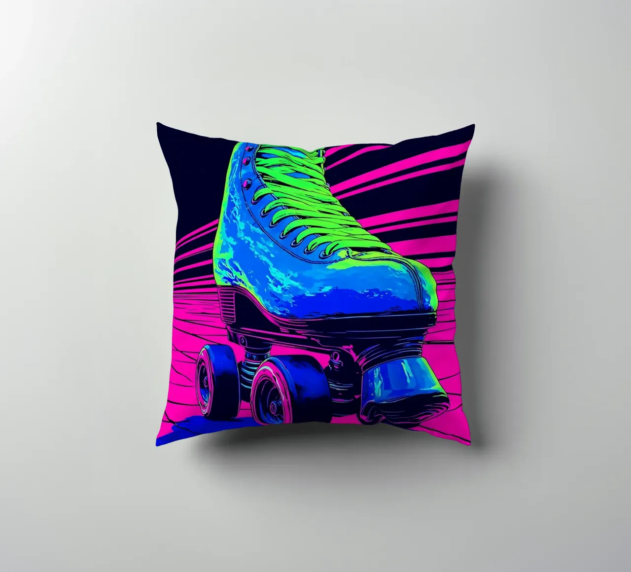 Pattini a rotelle - Pop Art cuscino da ColorCrash Gallery