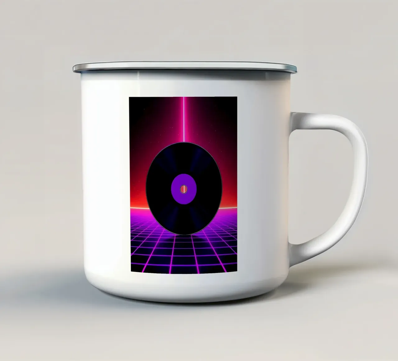 Disco in vinile - Pop Art tazza in smalto da ColorCrash Gallery