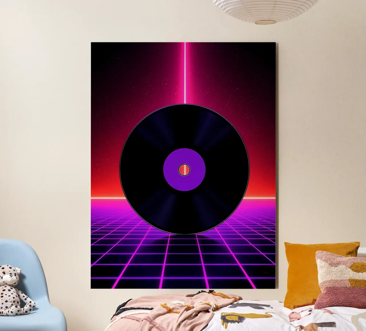 Disco in vinile - Pop Art alluminio dibond da ColorCrash Gallery