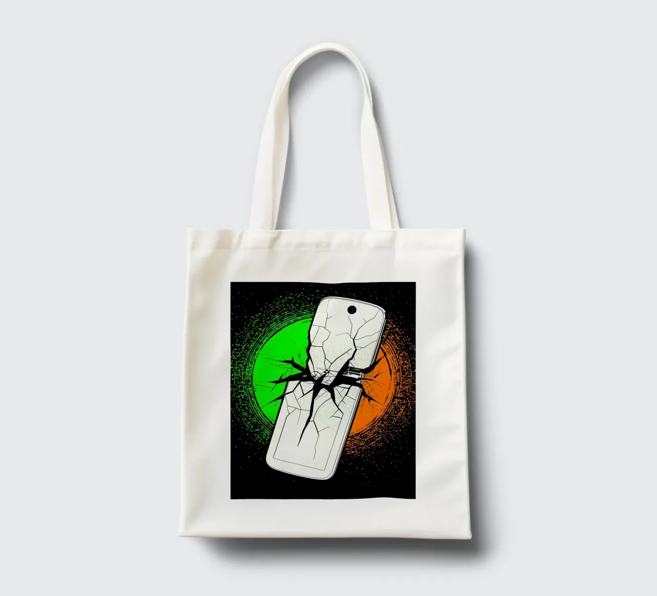 Shattering Smartphone- Pop Art tote bag by ColorCrash Gallery