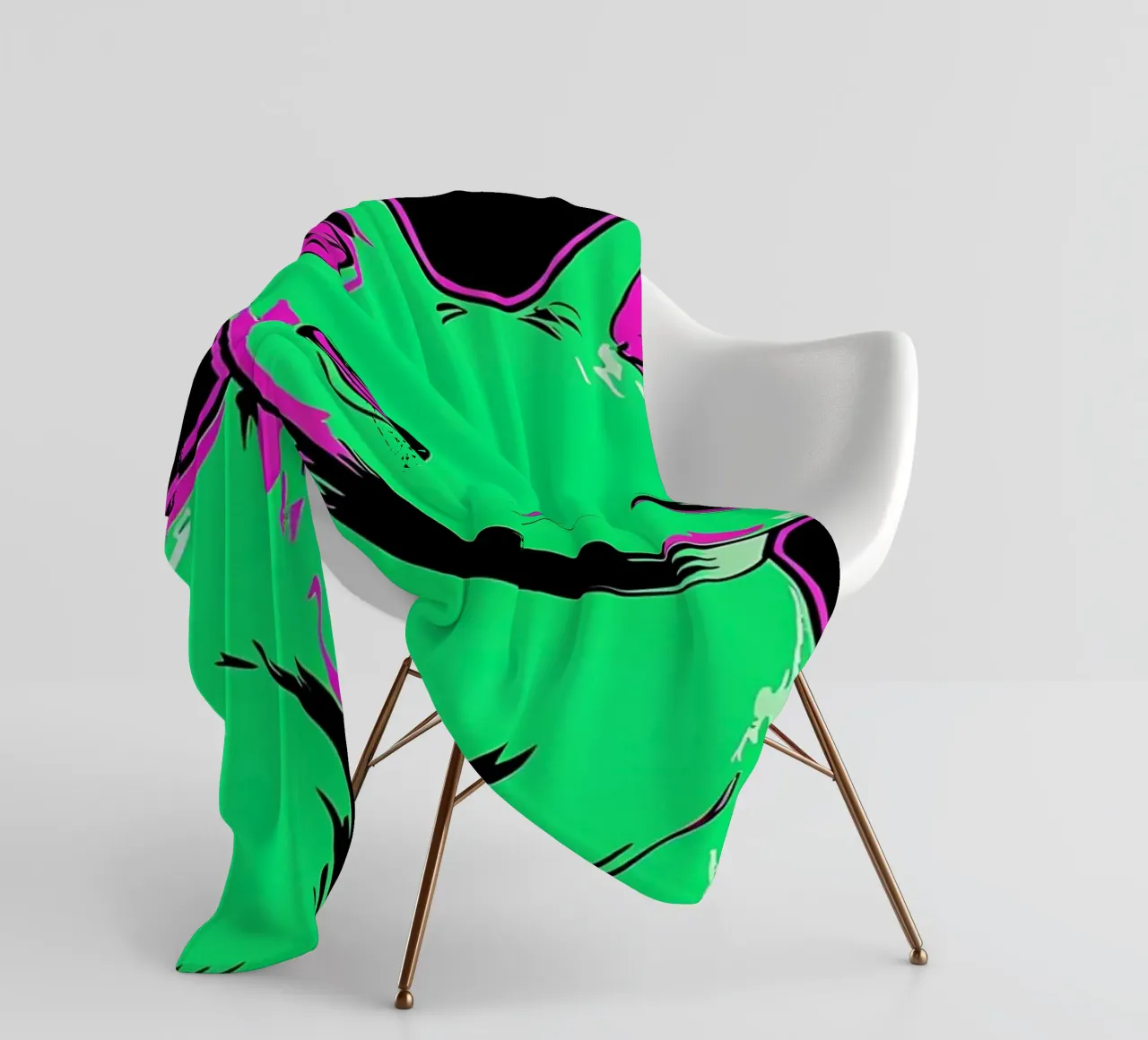 Gatto - Pop Art coperta in pile da ColorCrash Gallery