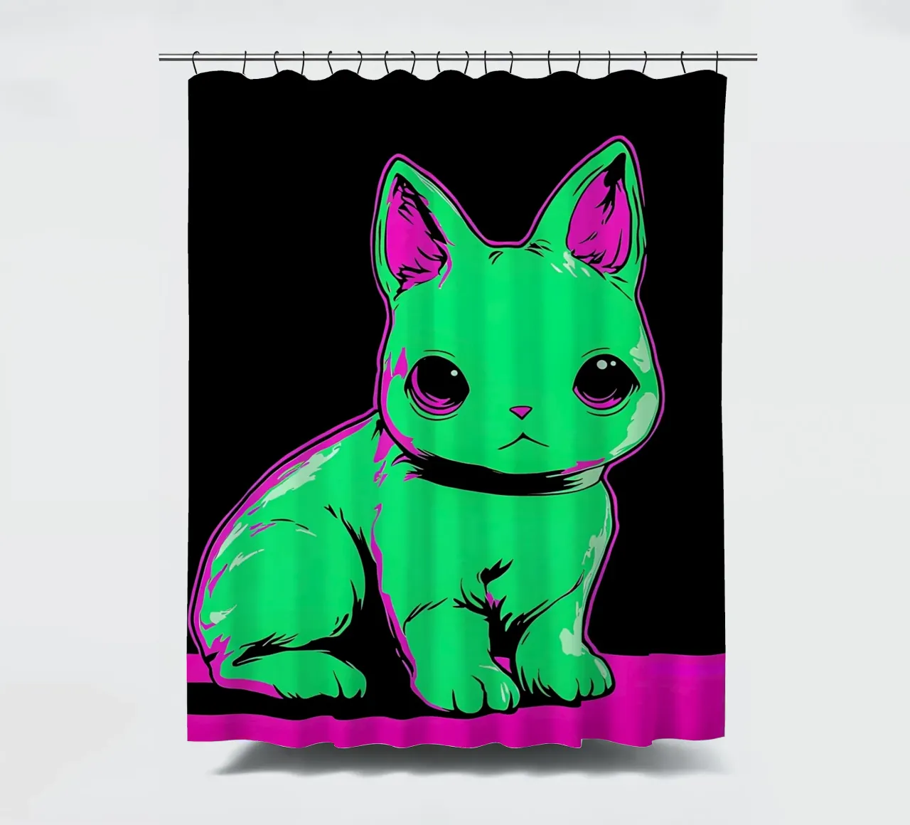 Katze - Pop Art Duschvorhang von ColorCrash Gallery