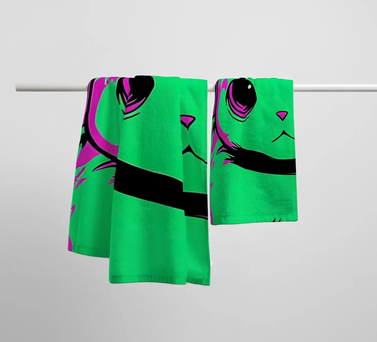 Cat - Pop Art towel by ColorCrash Gallery