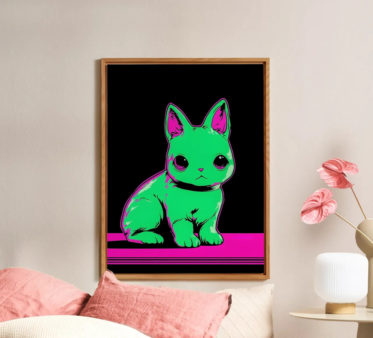 Katze - Pop Art Forex-Platte von ColorCrash Gallery