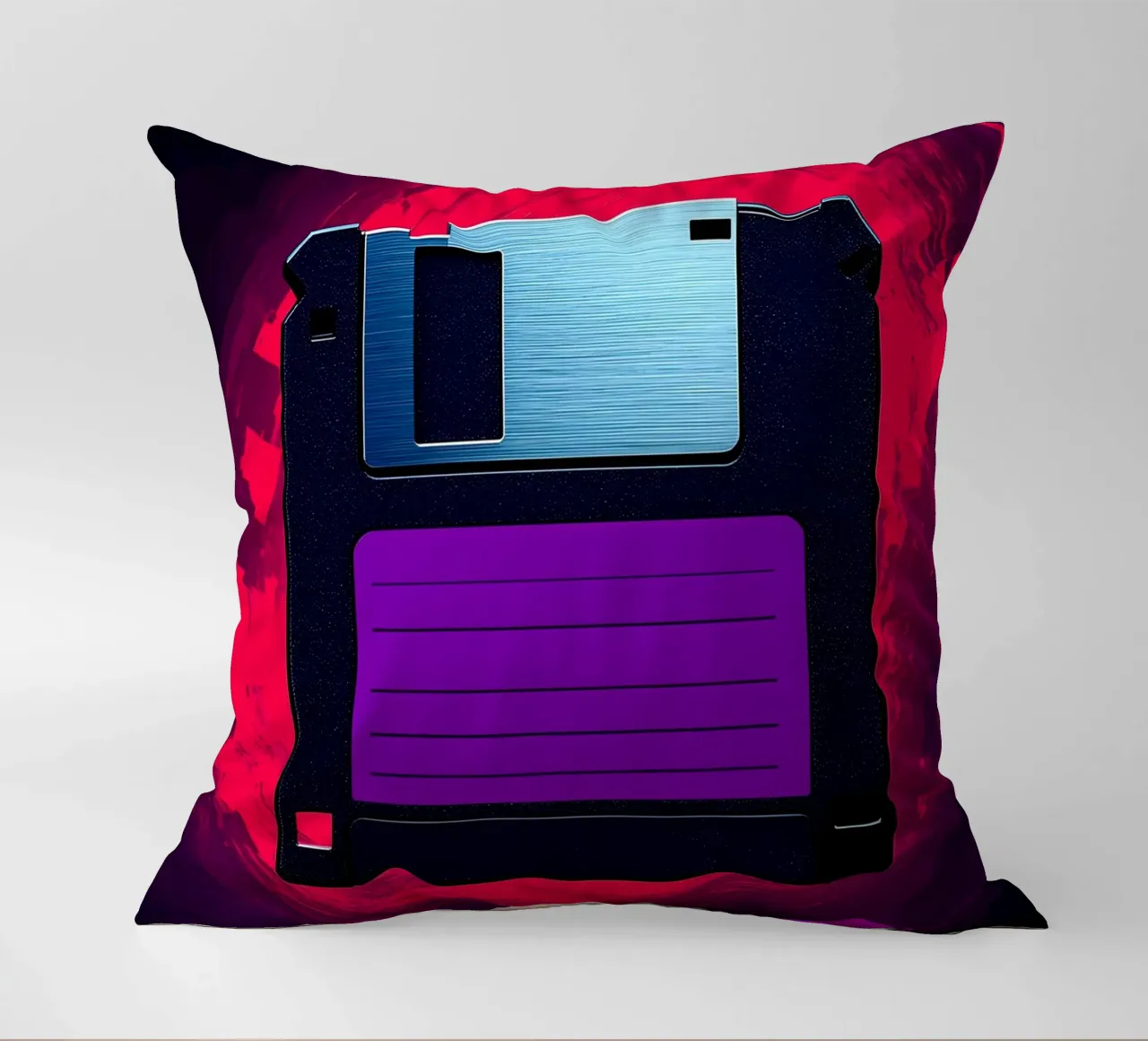 Floppy Disk - Pop Art cuscino da ColorCrash Gallery