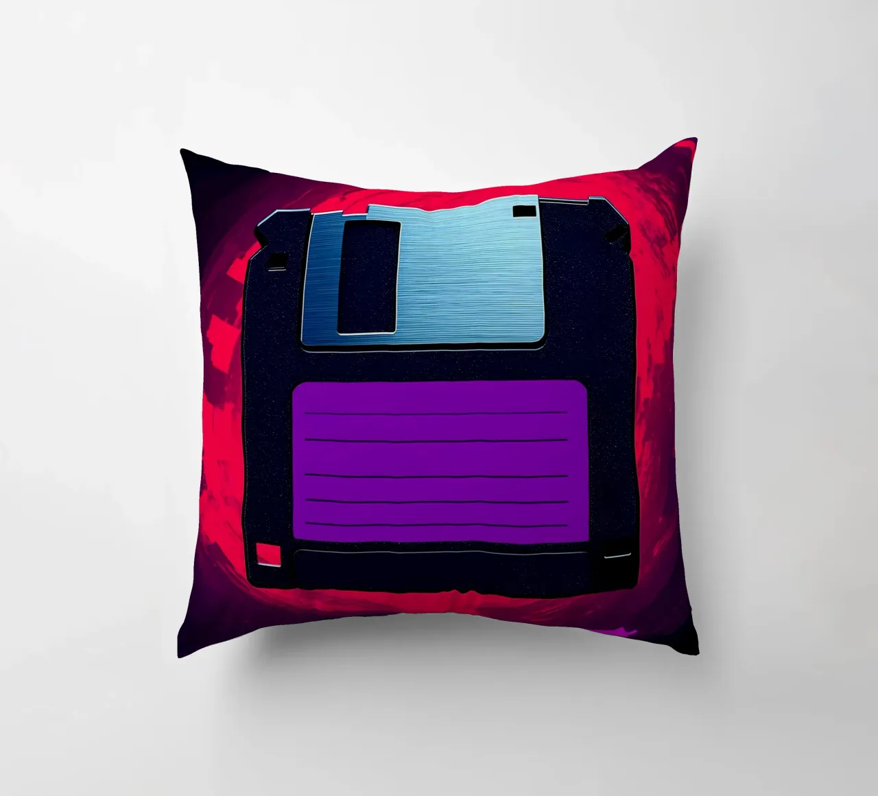 Floppy Disk - Pop Art cuscino da ColorCrash Gallery