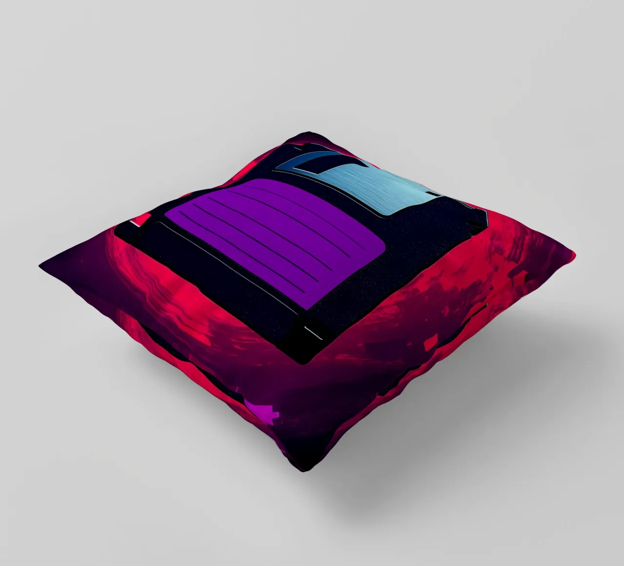 Floppy Disk - Pop Art cuscino da ColorCrash Gallery