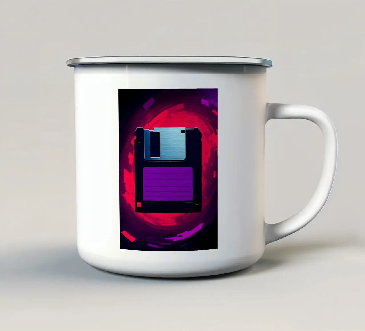 Floppy Disk - Pop Art tazza in smalto da ColorCrash Gallery