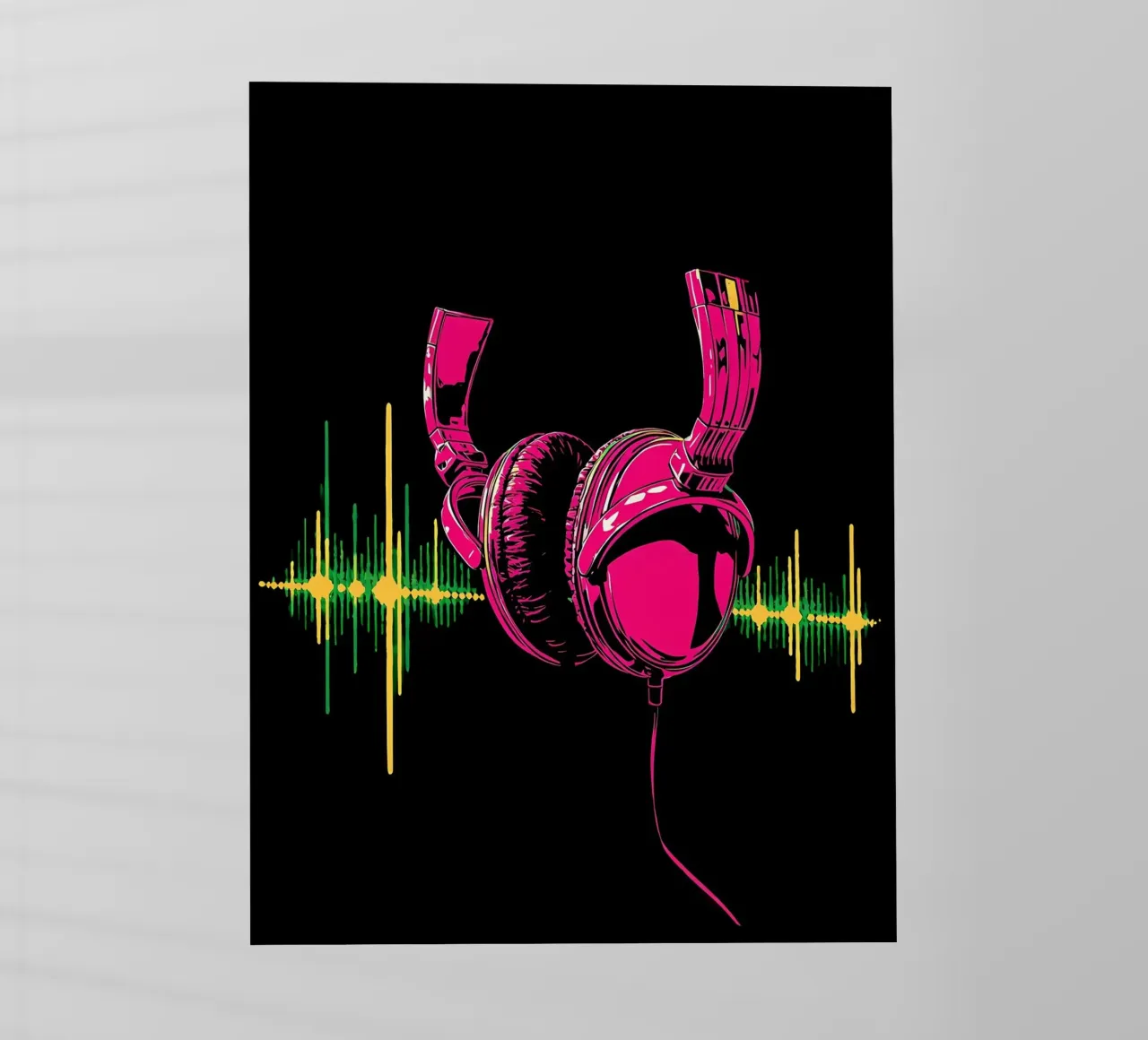 Cuffie Soundwave- Pop Art pellicola backlit da ColorCrash Gallery
