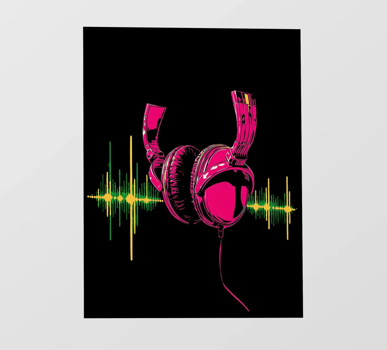 Cuffie Soundwave- Pop Art pellicola backlit da ColorCrash Gallery