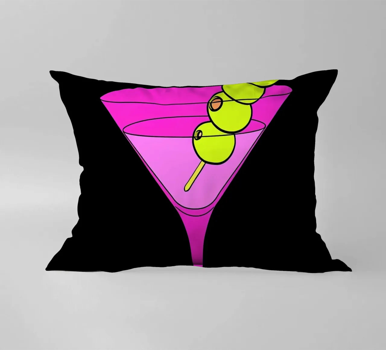 Bicchiere da cocktail - Pop Art cuscino da ColorCrash Gallery