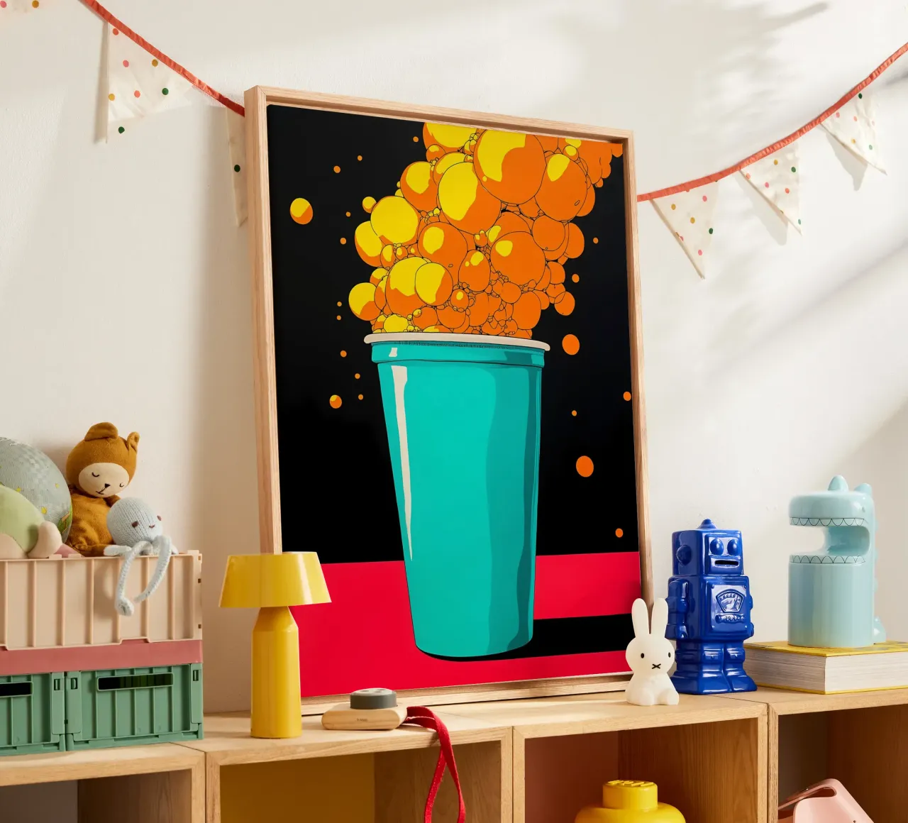 Bubble Drink - Pop Art tela da ColorCrash Gallery