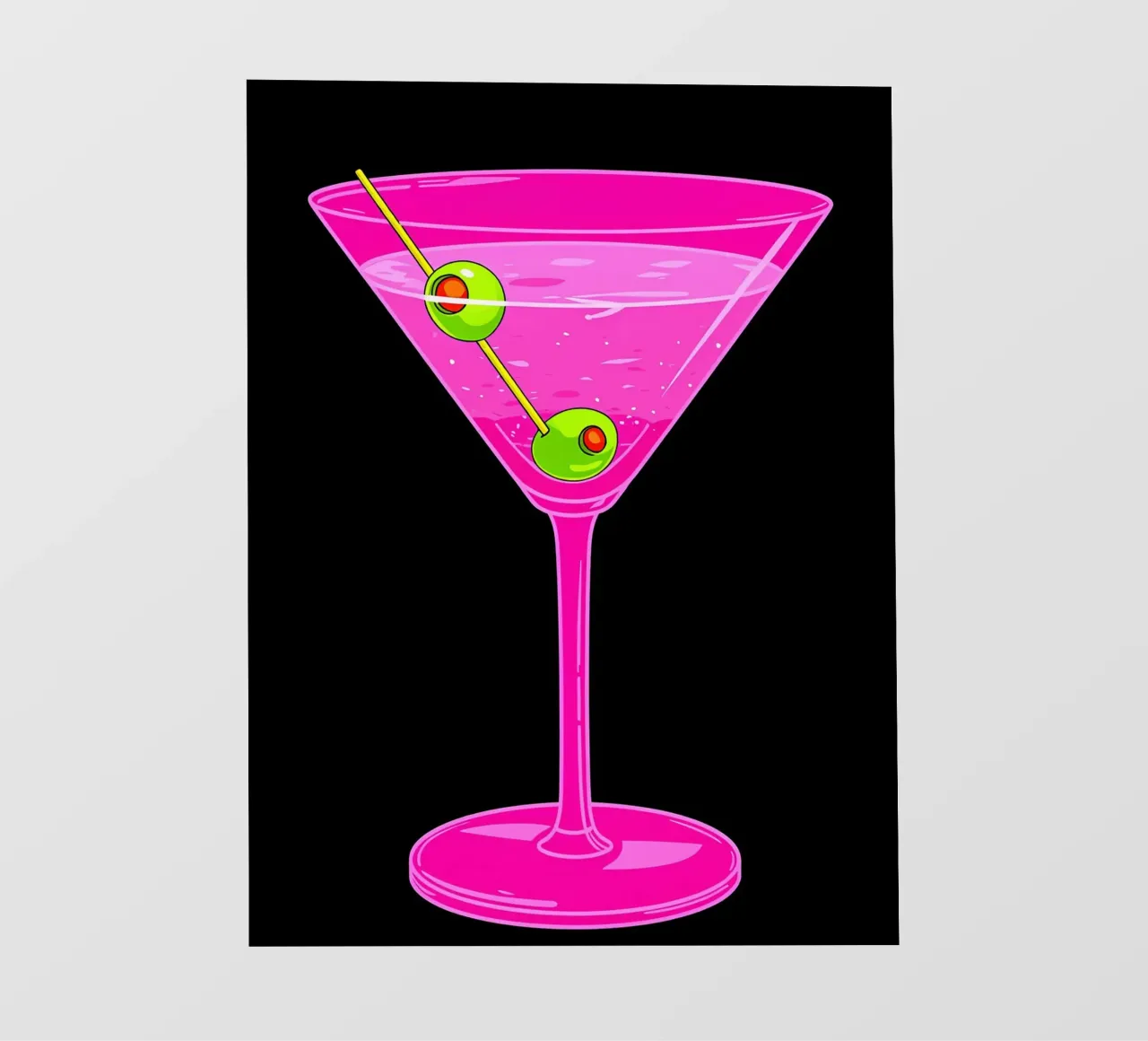 Cocktailglas - Pop Art PVC Plane von ColorCrash Gallery