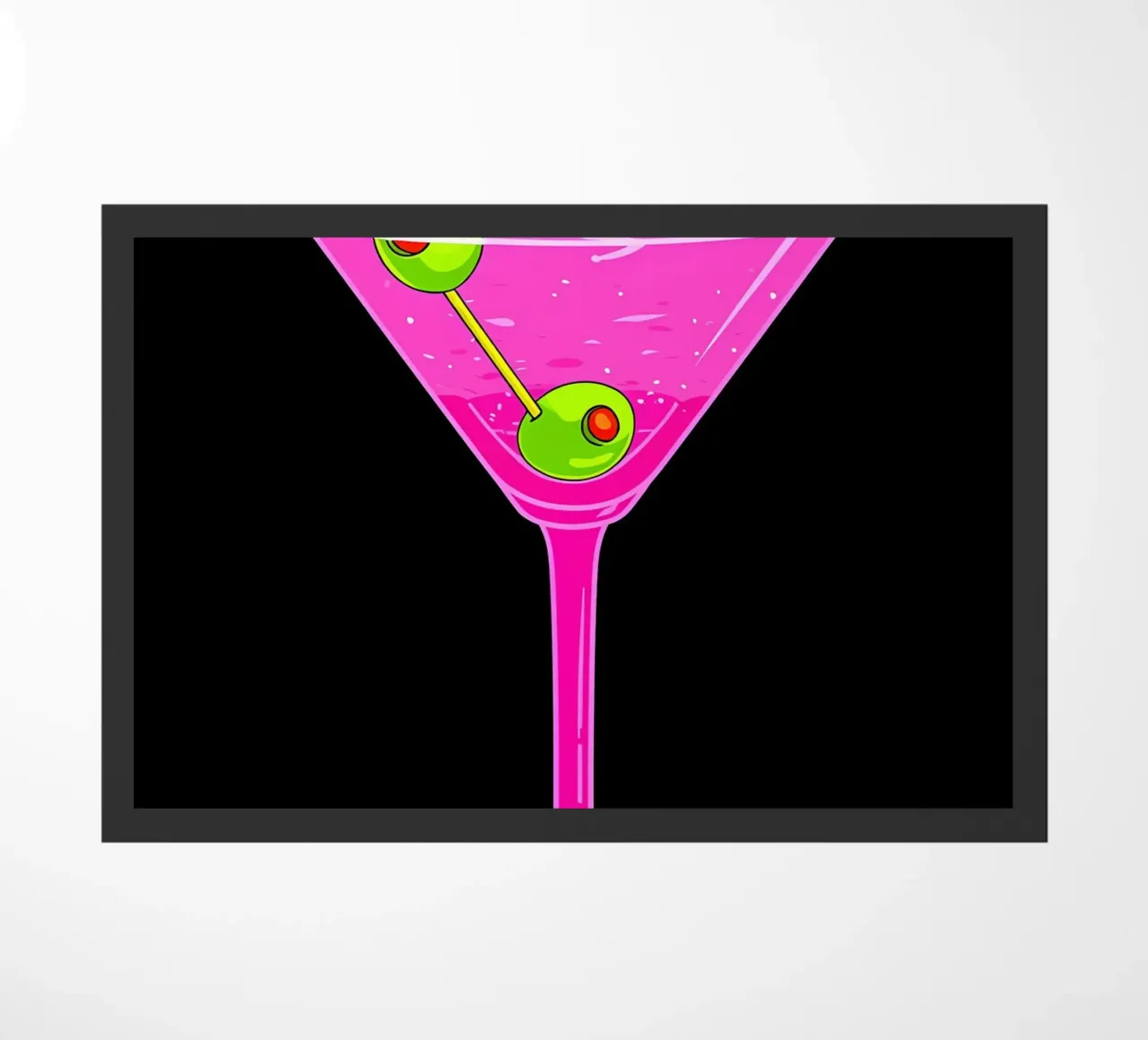 Cocktailglas - Pop Art Fußmatte von ColorCrash Gallery