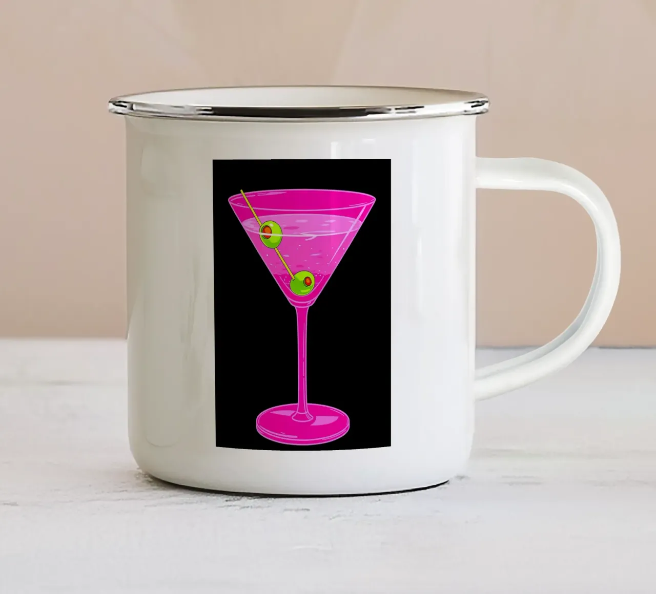 Bicchiere da cocktail - Pop Art tazza in smalto da ColorCrash Gallery
