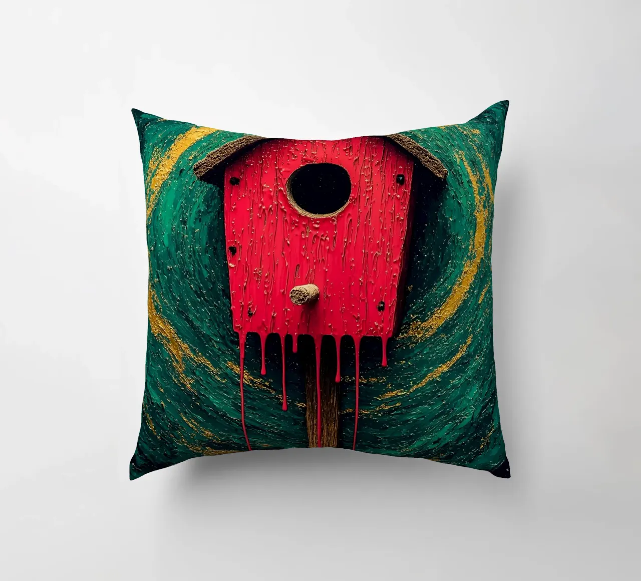 Casetta per uccelli - Pop Art cuscino da ColorCrash Gallery