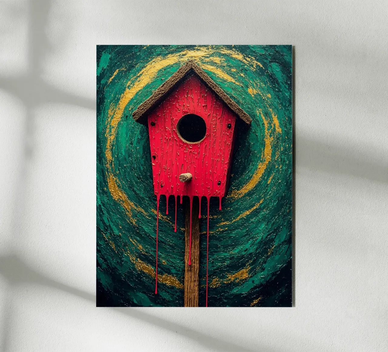 Casetta per uccelli - Pop Art alluminio dibond da ColorCrash Gallery