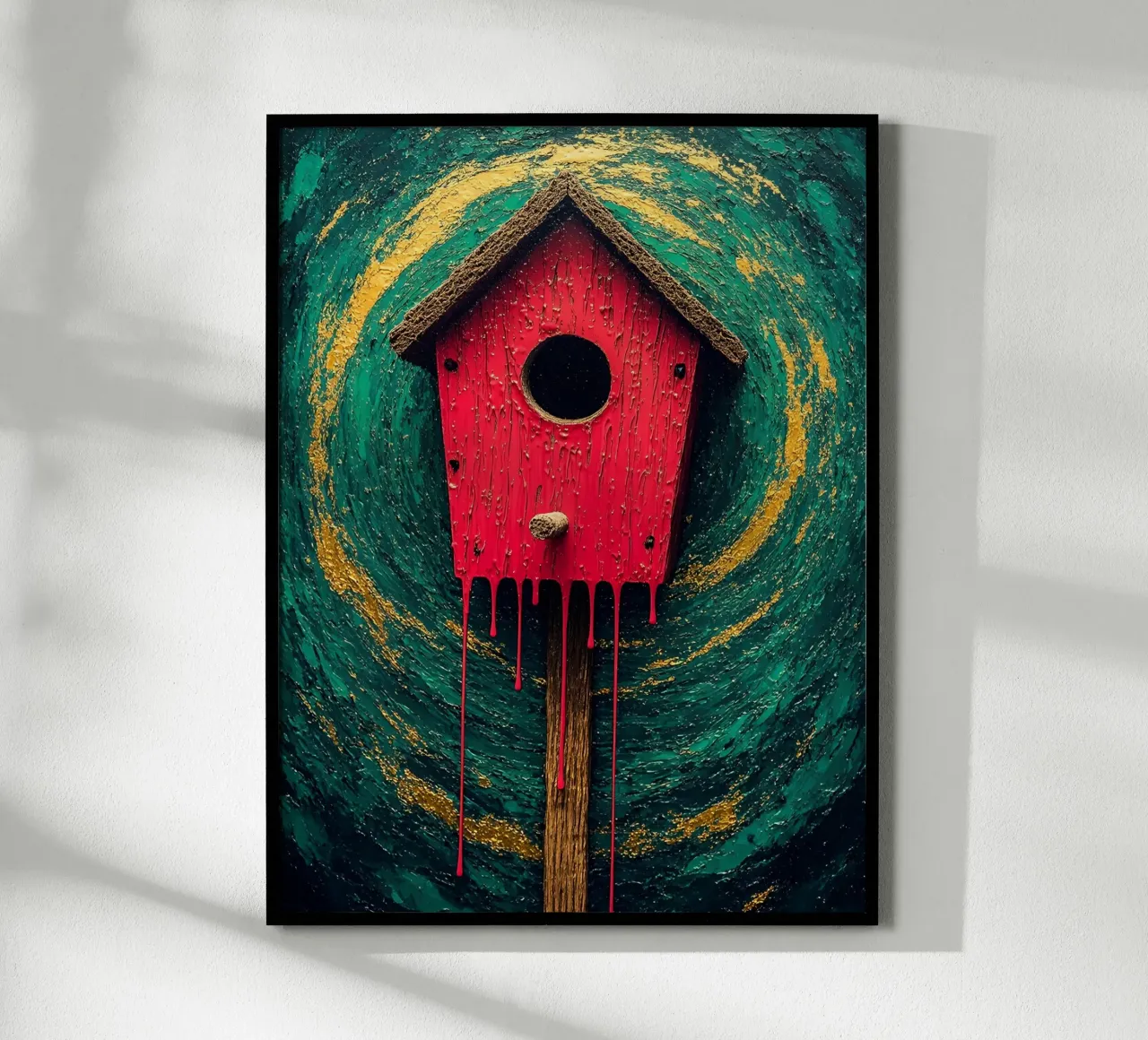 Casetta per uccelli - Pop Art poster con telaio in plastica da ColorCrash Gallery
