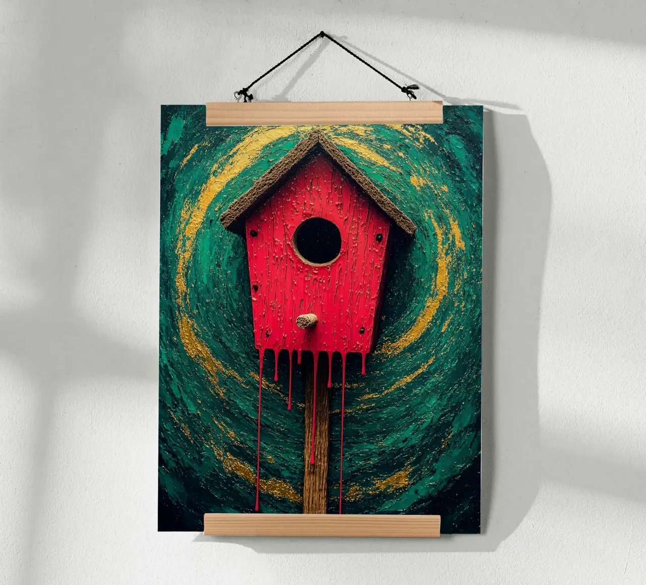 Casetta per uccelli - Pop Art poster con telaio in plastica da ColorCrash Gallery