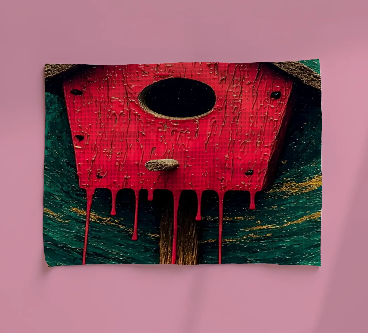 Casetta per uccelli - Pop Art canovaccio da cucina da ColorCrash Gallery