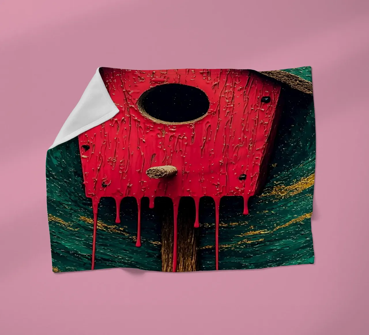 Casetta per uccelli - Pop Art coperta in pile da ColorCrash Gallery