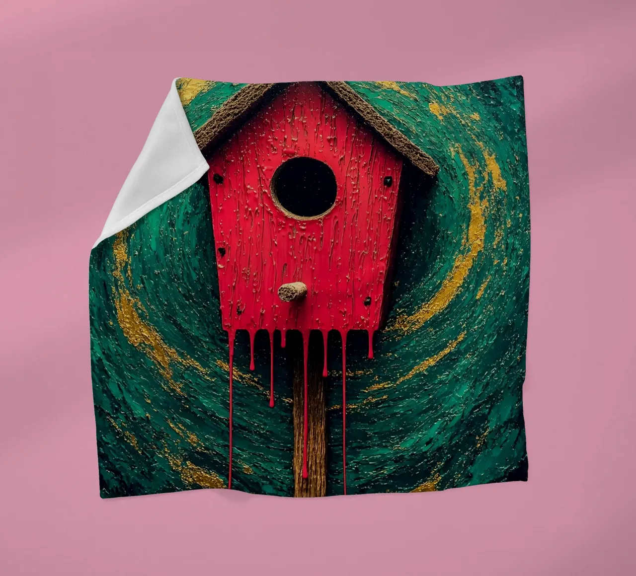 Casetta per uccelli - Pop Art coperta in pile da ColorCrash Gallery