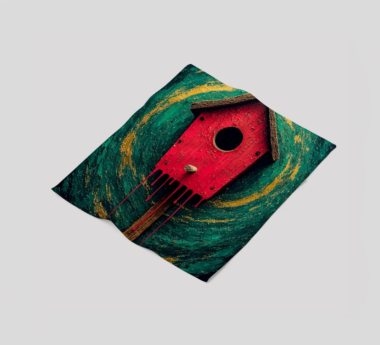 Casetta per uccelli - Pop Art coperta in pile da ColorCrash Gallery