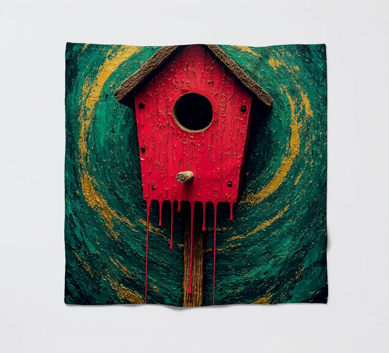 Casetta per uccelli - Pop Art coperta in pile da ColorCrash Gallery