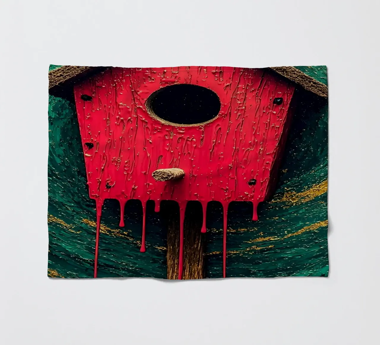 Casetta per uccelli - Pop Art coperta in pile da ColorCrash Gallery