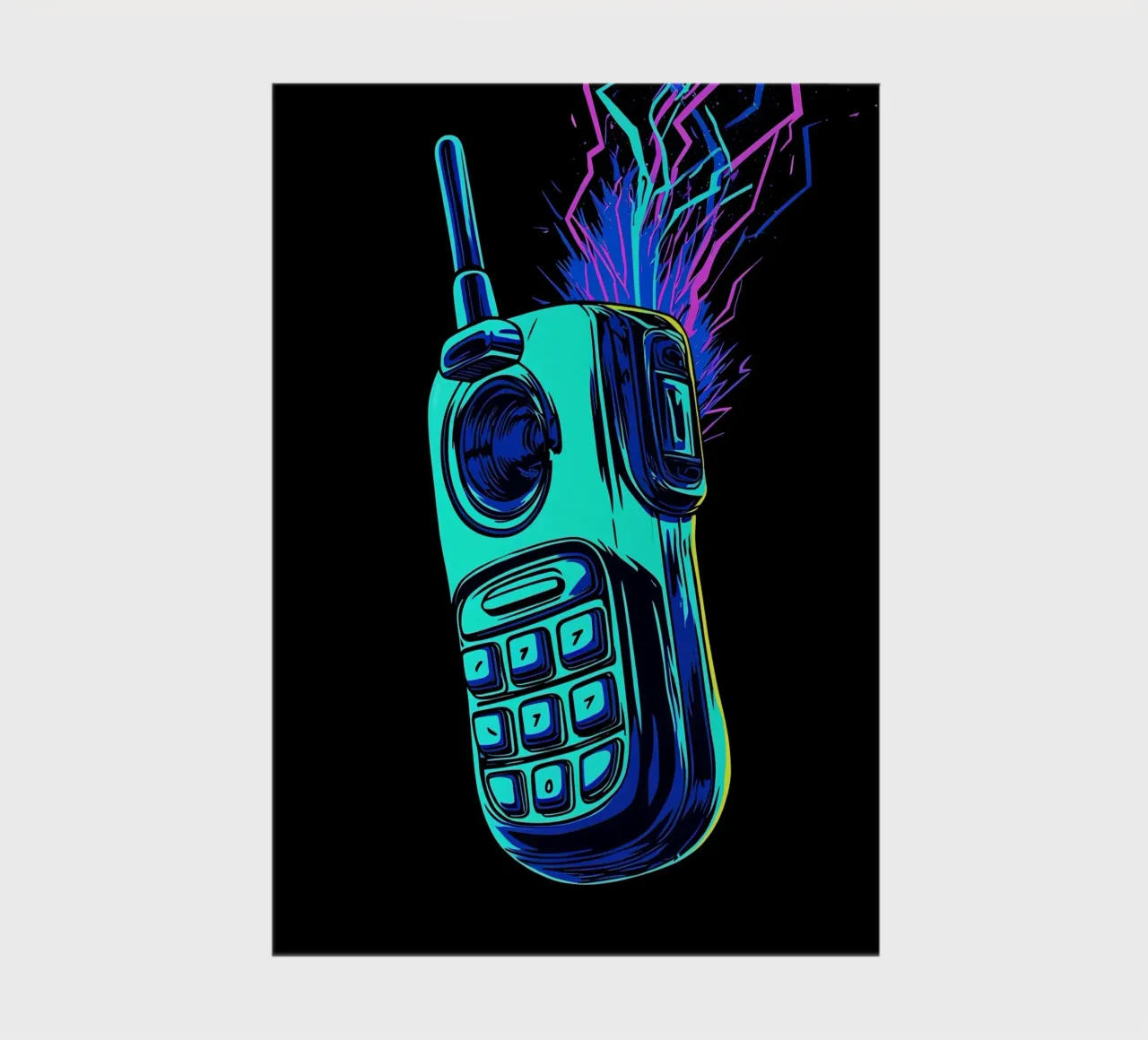 Retro Phone - Pop Art notebook by ColorCrash Gallery