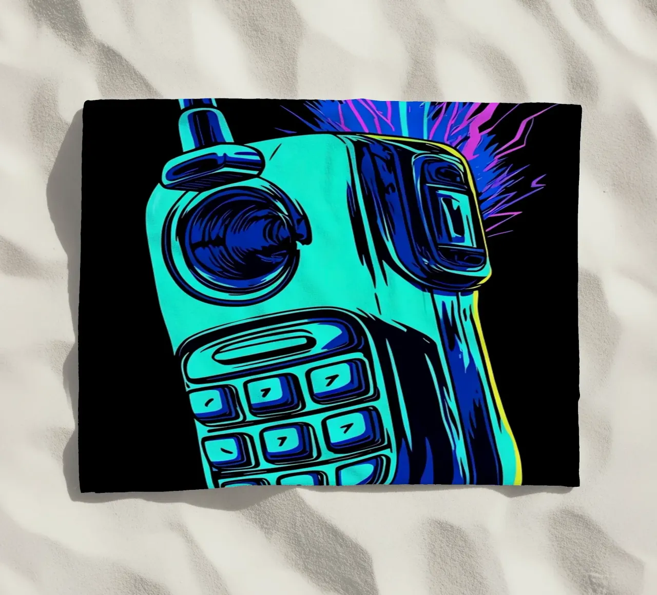 Telefono retrò - Pop Art telo mare da ColorCrash Gallery