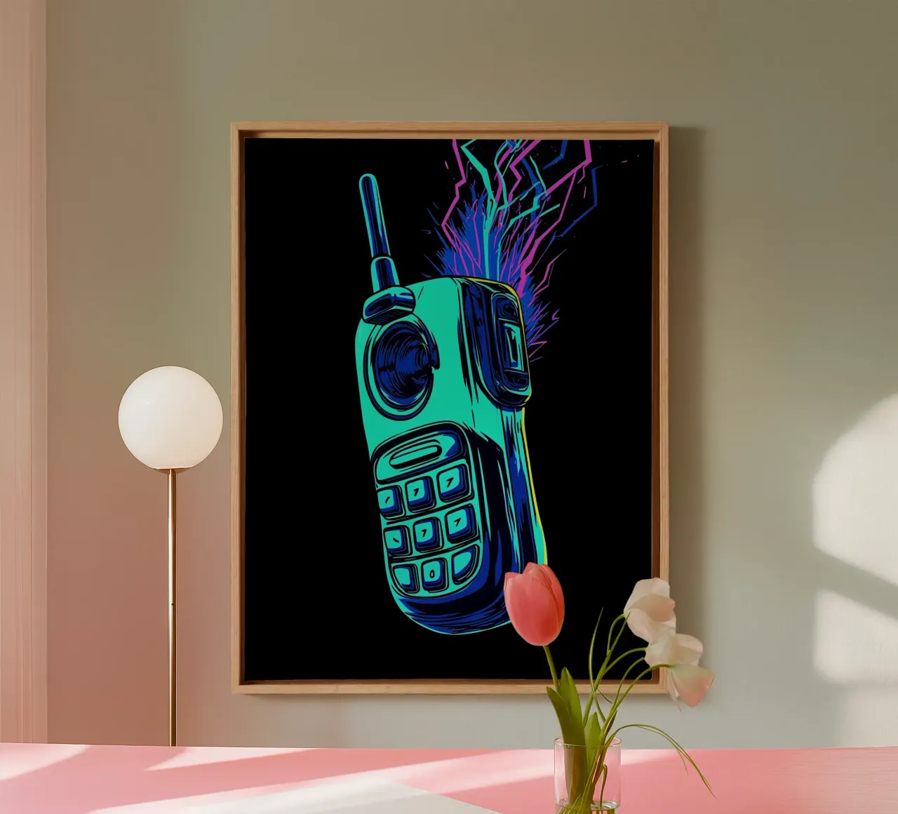 Retro Phone - Pop Art canvas by ColorCrash Gallery