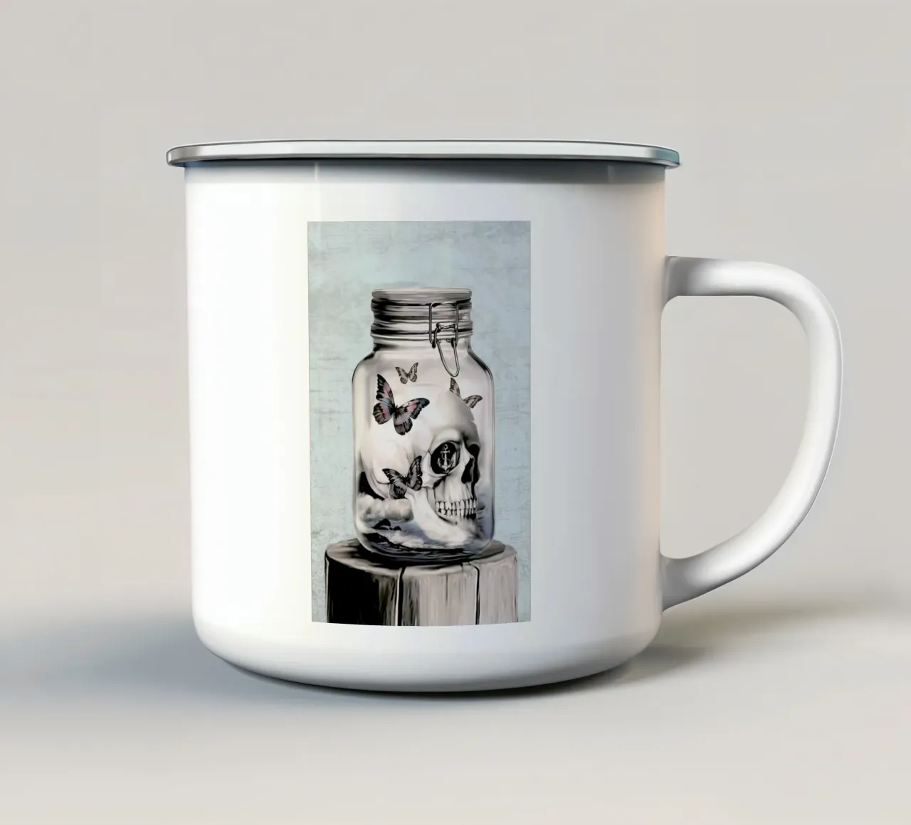 Lost Thoughts tazza in smalto da Kristy Patterson