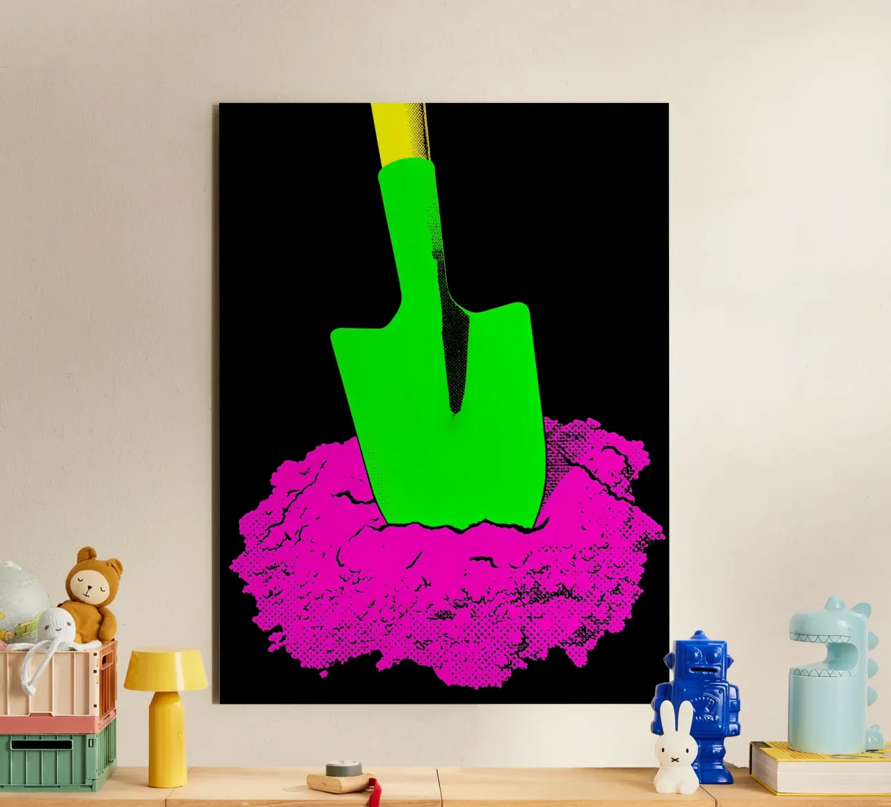 Shovel - Pop Art alu-dibond by ColorCrash Gallery