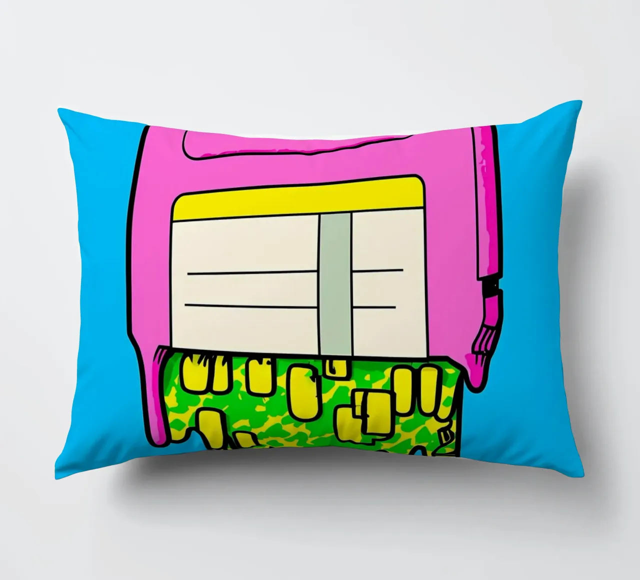 Floppy Disk che gocciola - Pop Art cuscino da ColorCrash Gallery