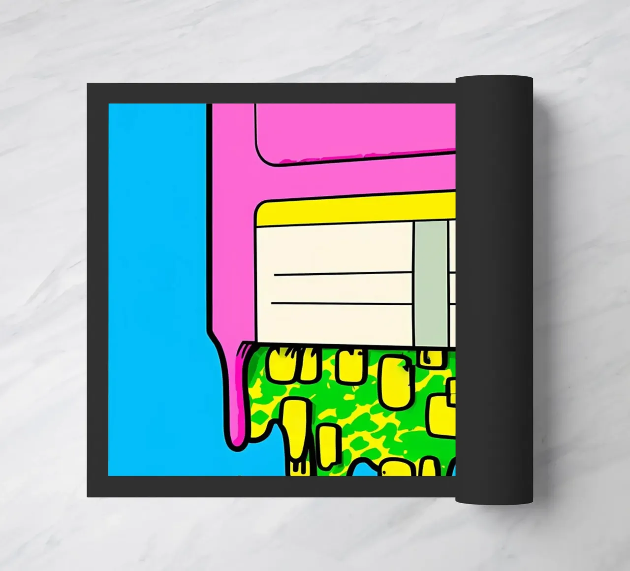 Floppy Disk che gocciola - Pop Art zerbino da ColorCrash Gallery