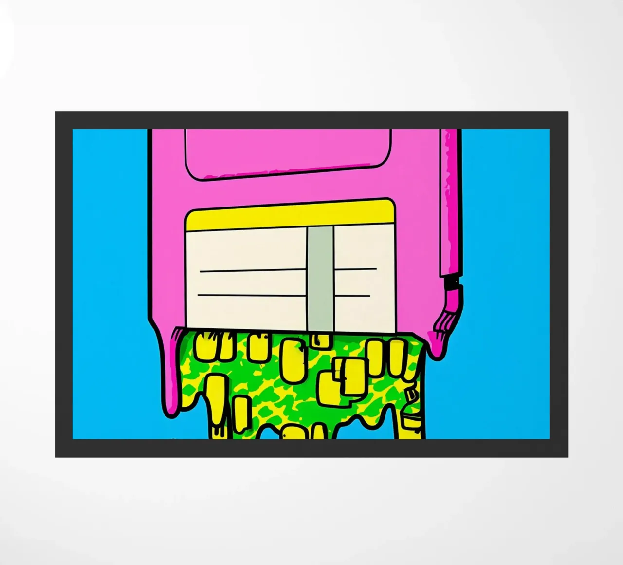 Floppy Disk che gocciola - Pop Art zerbino da ColorCrash Gallery