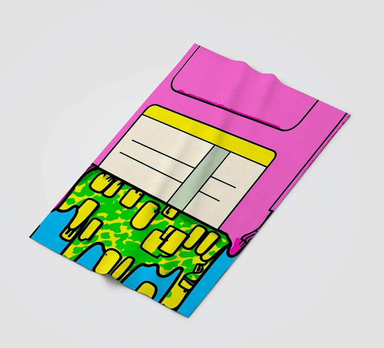 Floppy Disk che gocciola - Pop Art coperta in pile da ColorCrash Gallery