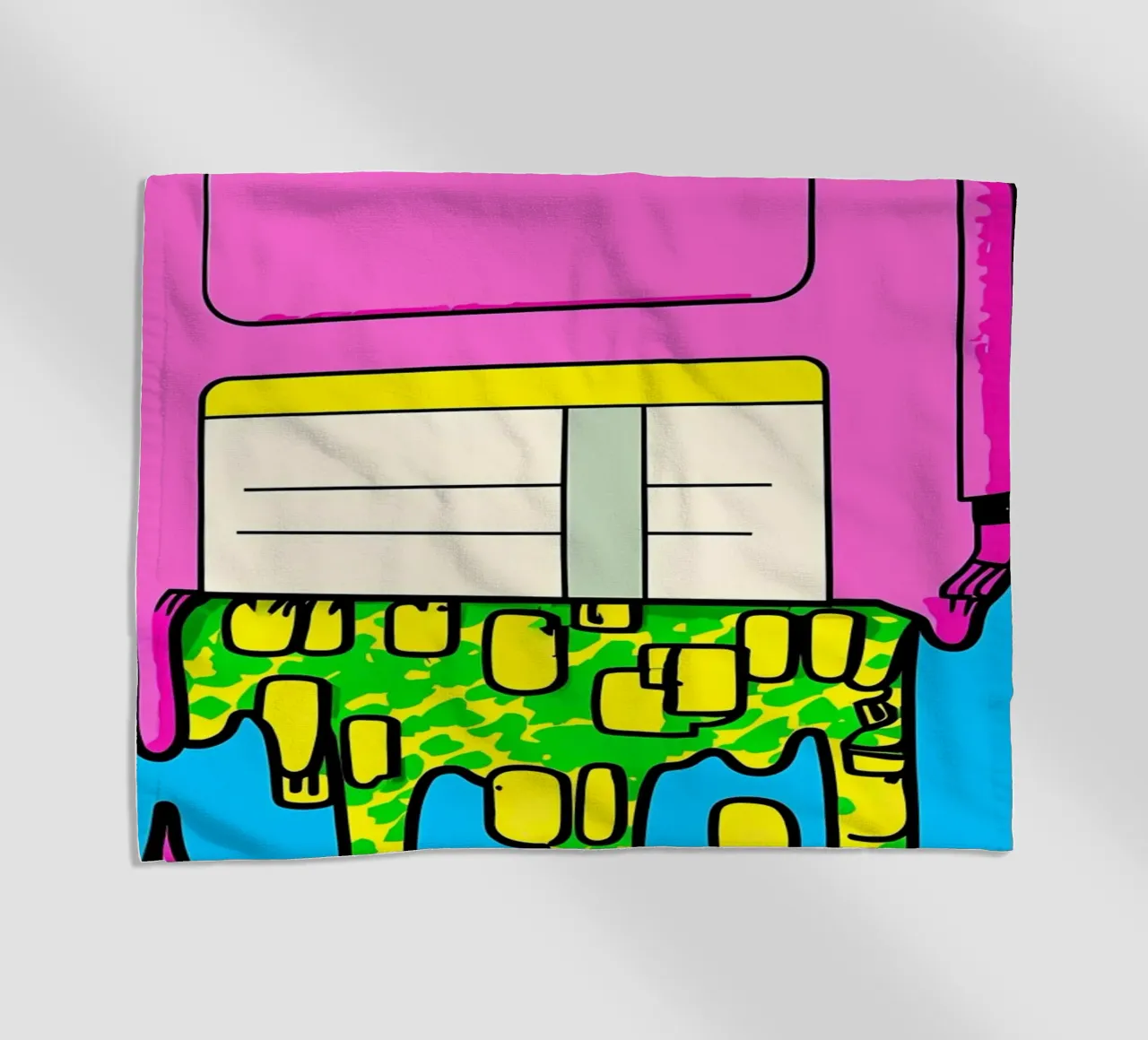 Floppy Disk che gocciola - Pop Art telo mare da ColorCrash Gallery