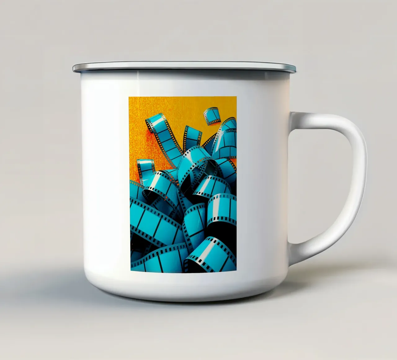 Strisce di pellicola - Pop Art tazza in smalto da ColorCrash Gallery