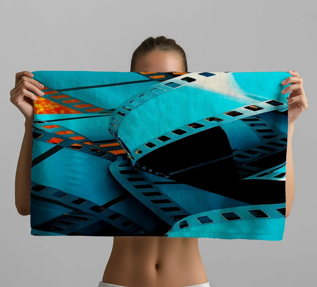 Strisce di pellicola - Pop Art asciugamano da bagno da ColorCrash Gallery