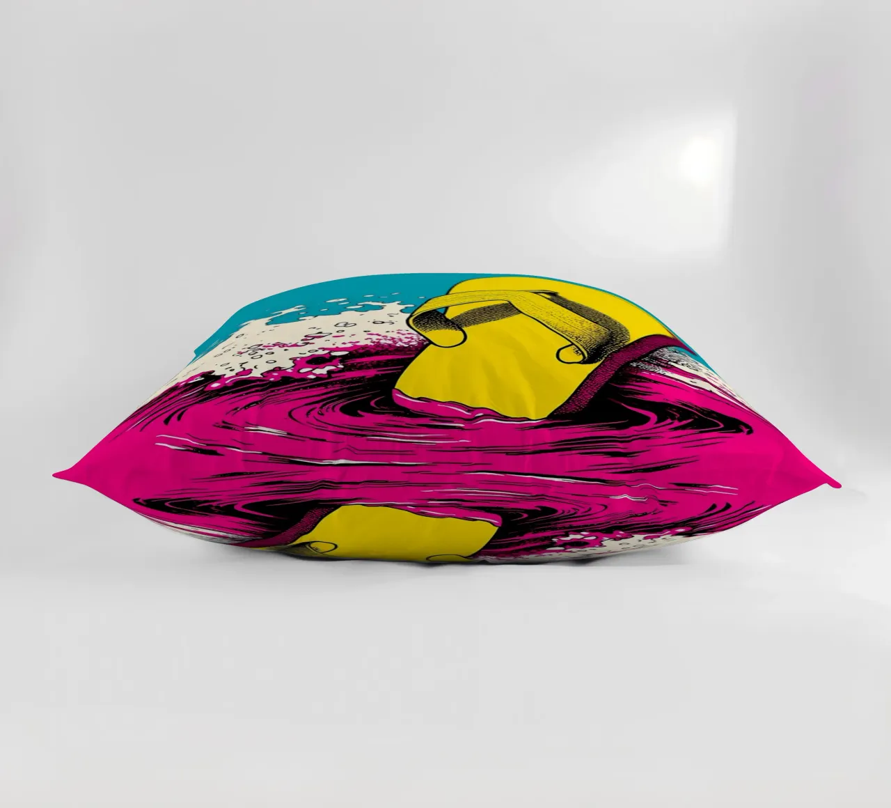Infradito Splash - Pop Art cuscino da ColorCrash Gallery