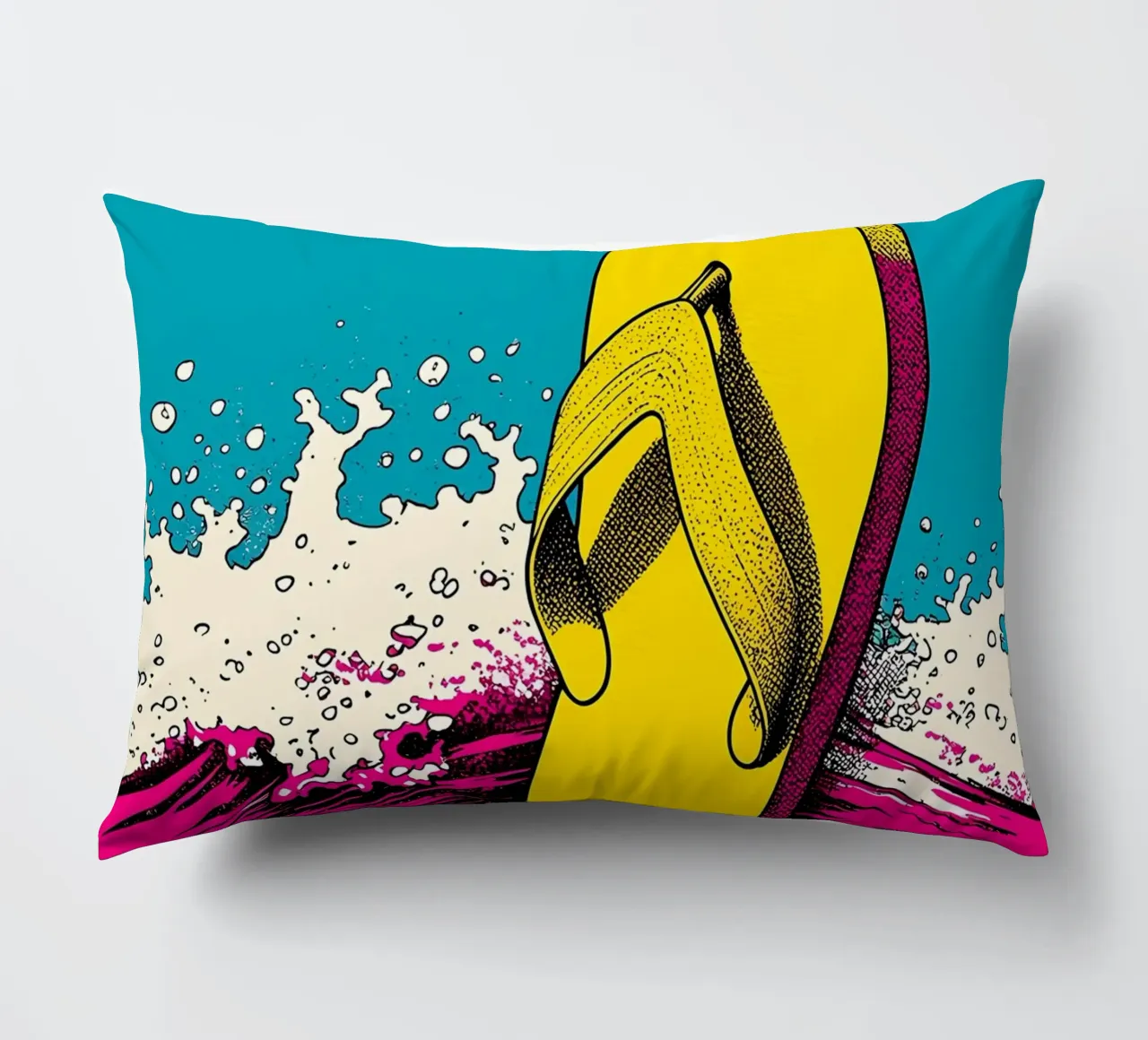 Infradito Splash - Pop Art cuscino da ColorCrash Gallery