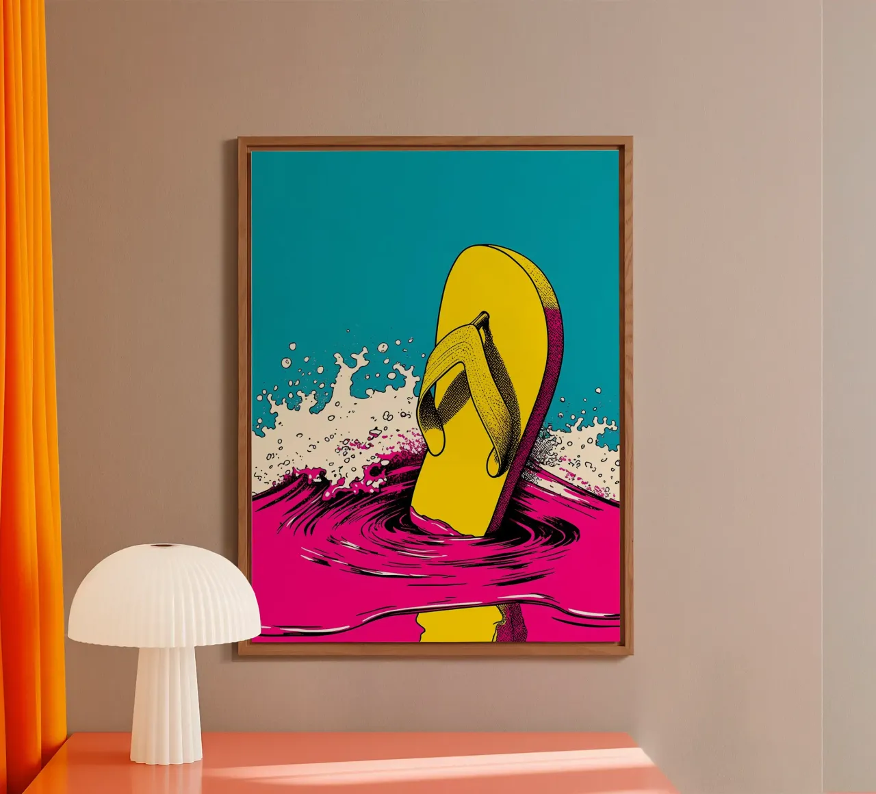 Infradito Splash - Pop Art alluminio dibond da ColorCrash Gallery