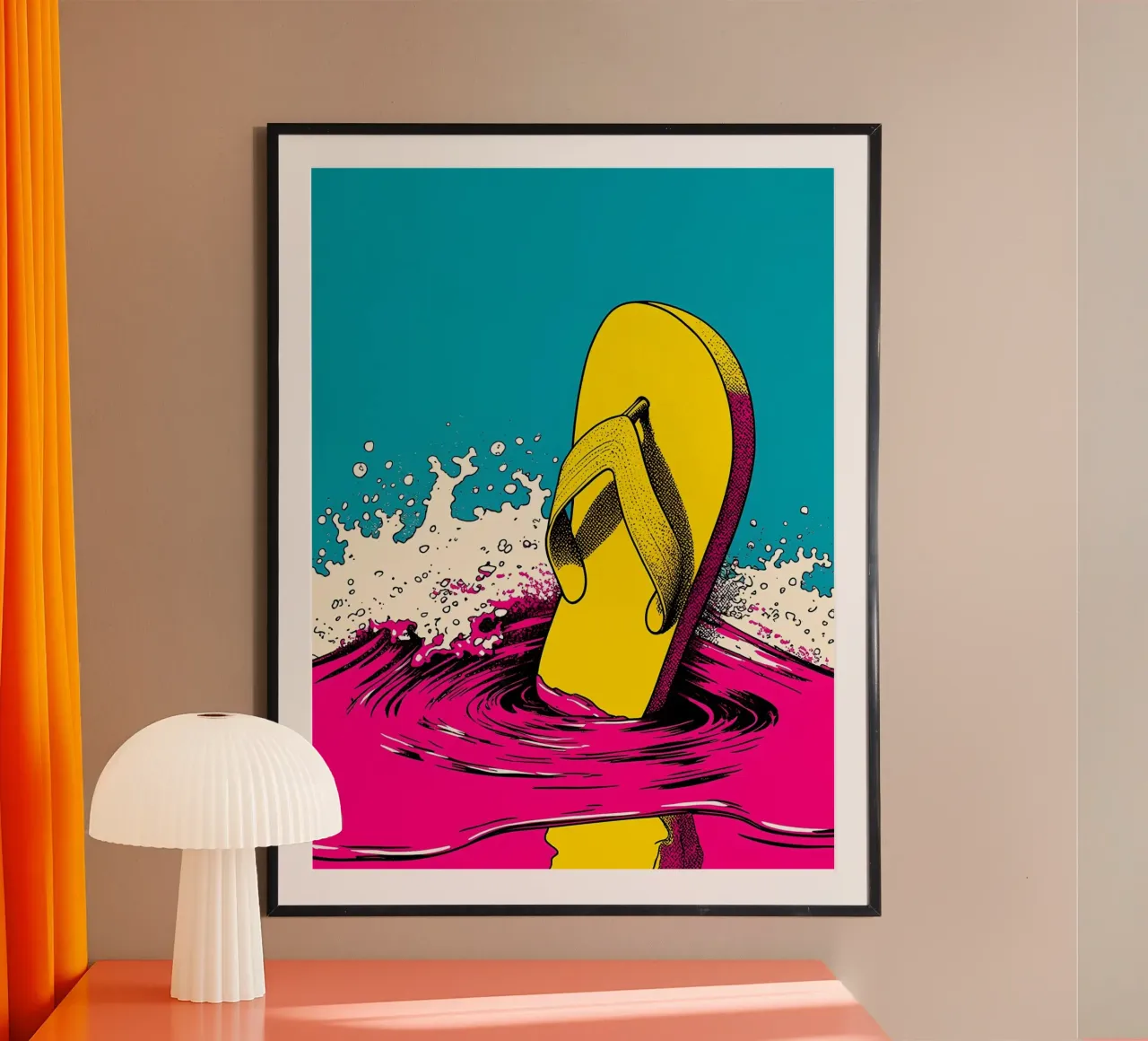 Infradito Splash - Pop Art carta hahnemühle da ColorCrash Gallery
