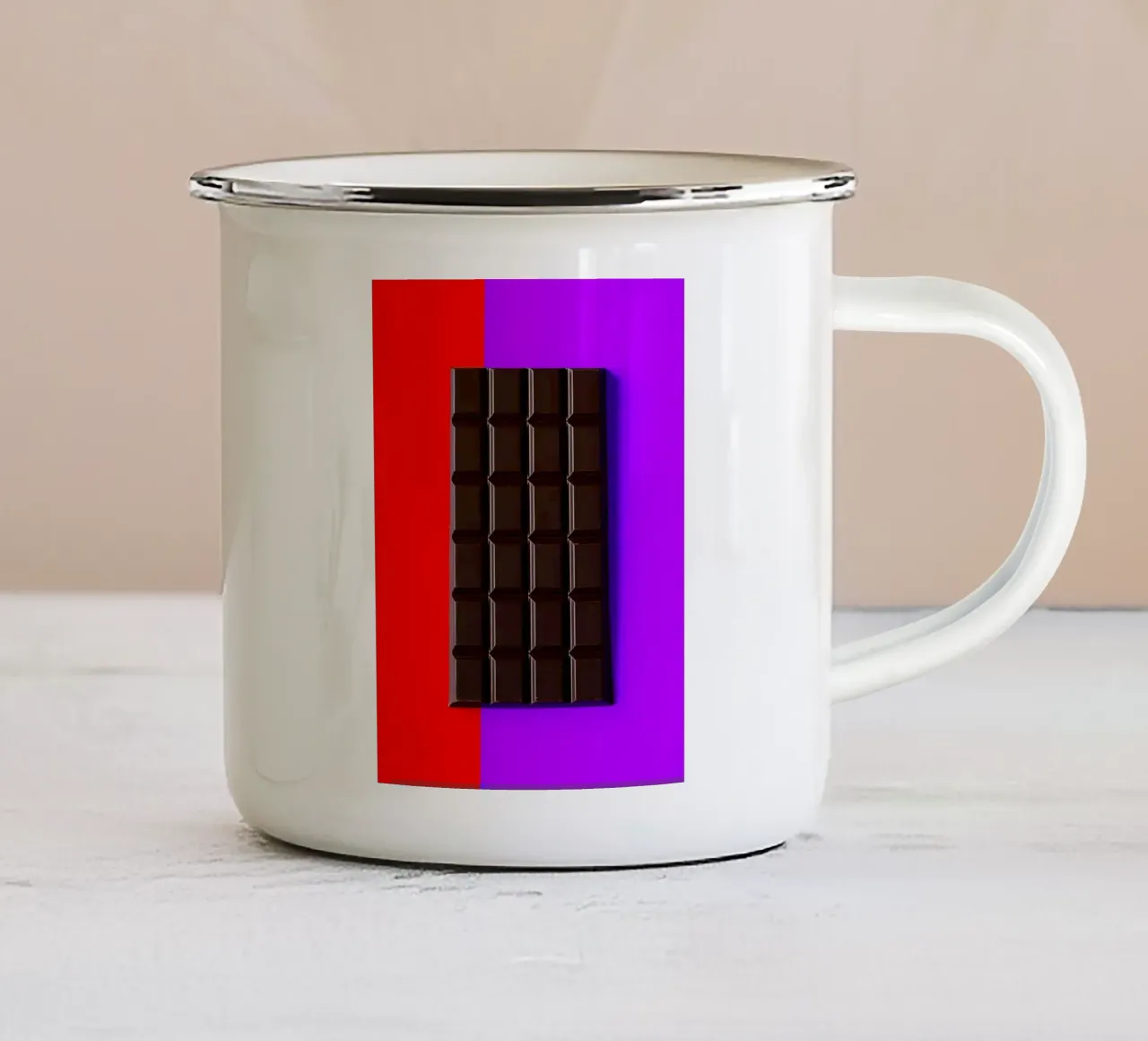 Dark Chocolate - Pop Art tazza in smalto da ColorCrash Gallery