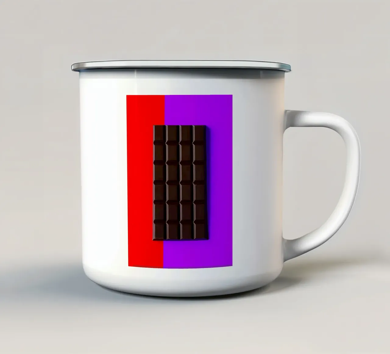 Dark Chocolate - Pop Art tazza in smalto da ColorCrash Gallery