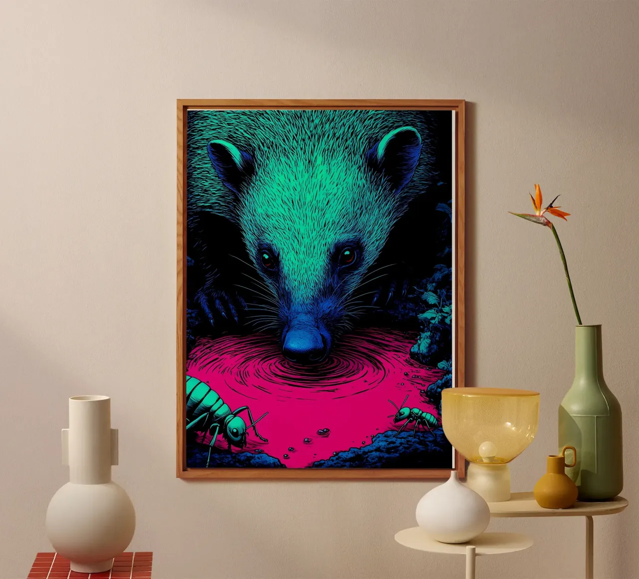 Mangiaformiche - Pop Art alluminio dibond da ColorCrash Gallery