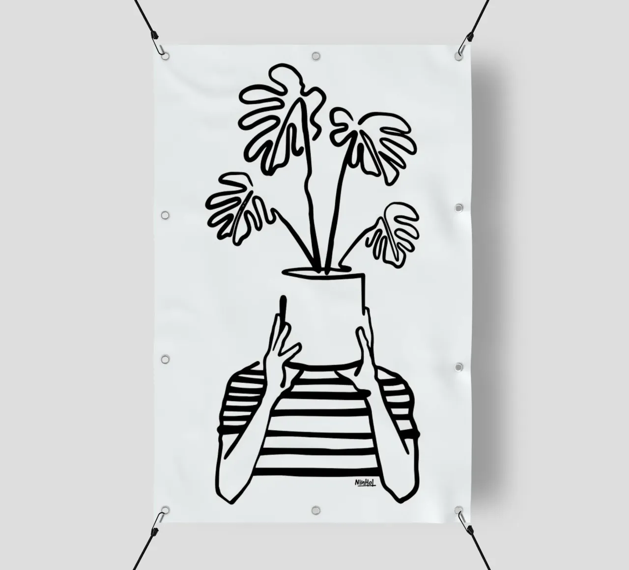 Mood Plants telo in pvc da Ninhol